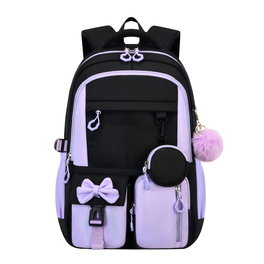 Grenzüberschreitender neuer Schulrucksack für Anfänger mit hohem Designwert, einfacher zweiseitriger Rucksack, Fabrik-Dreiteiler-Set mit Rucksack, Essenstasche und Federtasche
