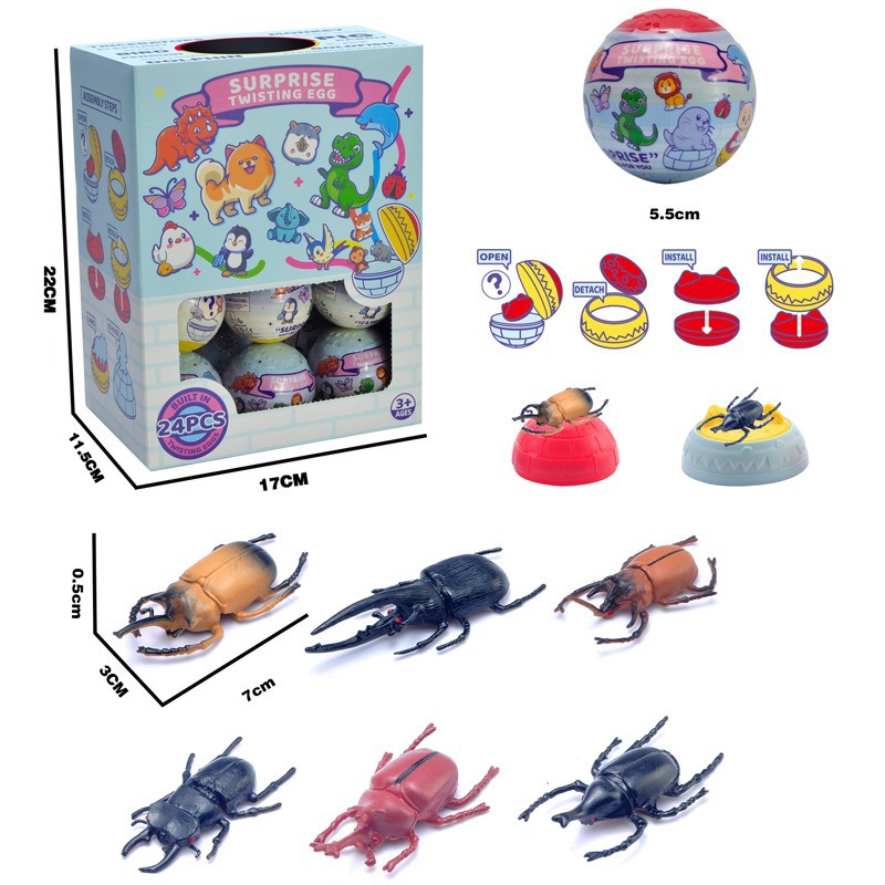 Juguetes transfronterizos de huevos para niños Simulación Animal Mundo Dinosaurios Huevos Dolores Mundo Modelo Ornamento Caja ciega lote