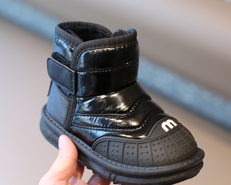 Children's Snowy Boots 2023 Winter Girls' Cotton Boots Warm and Waterproof Boys' Short Boots with Plush and Thickened_voghion.com