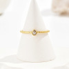 Sophisticated fashionable zirconium, ring with stone, simple and elegant design, Korean style