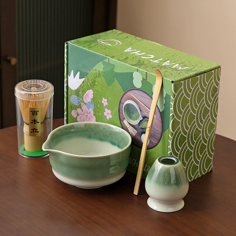 Japonés Matcha tazón Matcha túnica canción té herramientas de pedido taza de té de cerámica taza de té mezclador Matcha cepillo taza de té