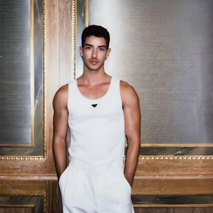 P's Men's Metal Triangular Logo Decorative Cotton Vest Can Be Drop Shipping All in Stock with Three Label