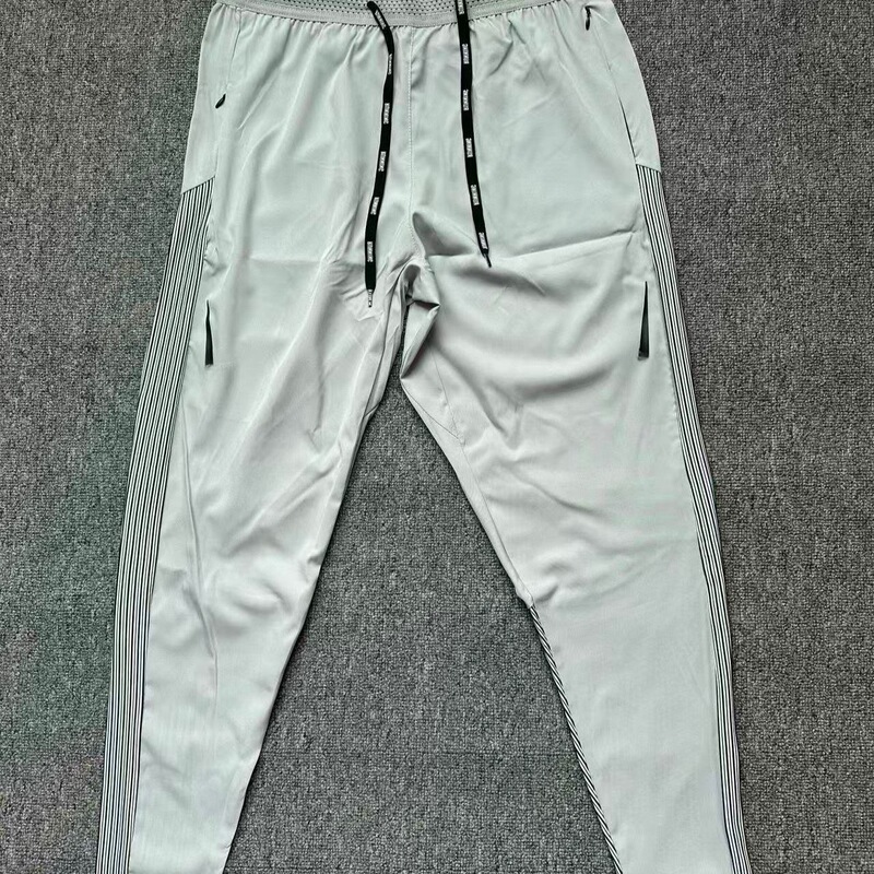 Threaded Woven Quick-Dry Sports Pants Cross-Border Track and Field Running Sports Fitness Zipper Breathable Unisex Marathon Training