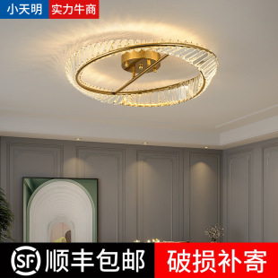 French Led Ceiling Lamp, High-End Home Living Room Lamp, Hall Main Lamp, Italian Accessible Luxury Crystal Bedroom Lamp, Cross-Border