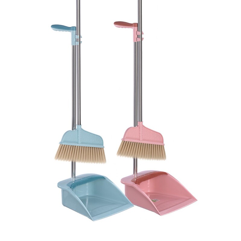 Durable and Stylish Broom and Dustpan Set, Magic Sweeping Broom and Dustpan for Home Use, Direct Supply from Manufacturer, Long Handle for Cleaning