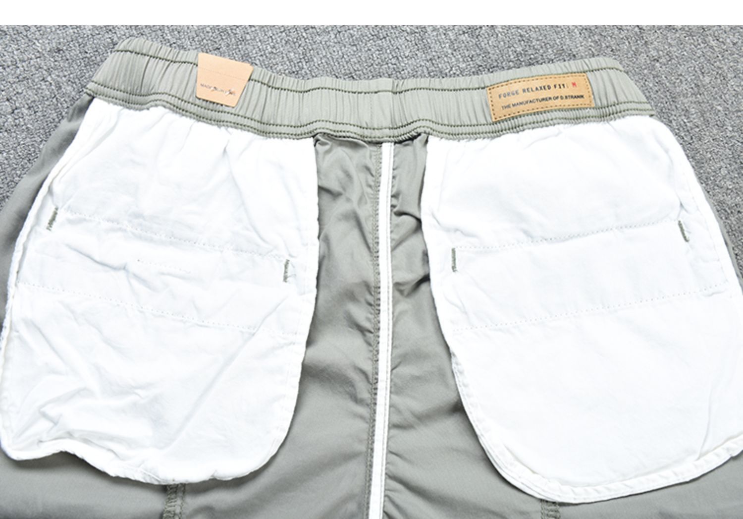 Men's Clothing Men's Slim Fit Casual Work Shorts Trendy Summer Thin Drawstring Elastic Waist Five Point Pants_viptrois.com