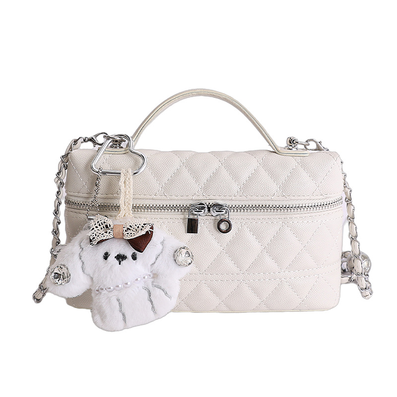 Bolso de mano de alta sensación 2026 nueva moda cadena de diamante bolso de mujer nicho bolso de lujo ligero image 8