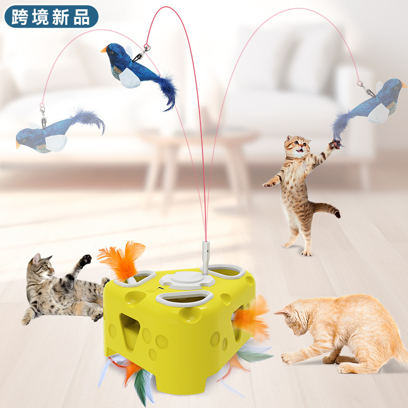 スマートな電気猫のおもちゃは、猫の棒をからかう猫のおもちゃが飛ぶ小鳥が自動的に猫をからかう器です。|undefined