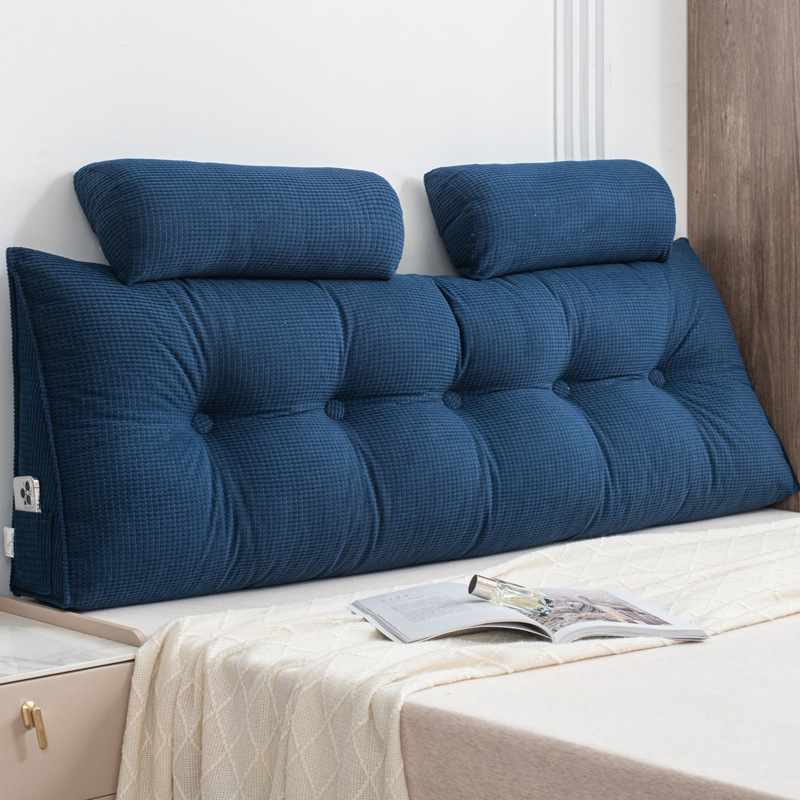 2025 新クリームスタイル寝室のベッドサイドクッション畳ソフトパッケージ腰サポート背もたれソファ出窓半分横たわる枕