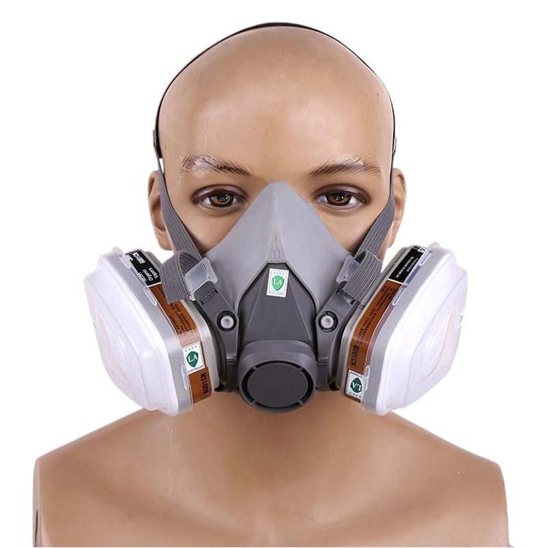 Máscara protectora para pintura en aerosol con filtro de caucho al por mayor transfronterizo Máscara de gas industrial 6200