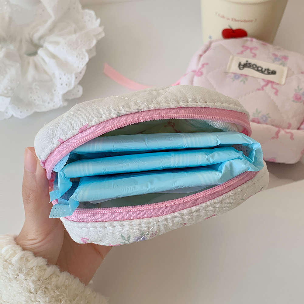 Cute Style Cute Bow Knot Cotton Polyester Square Makeup Bags
