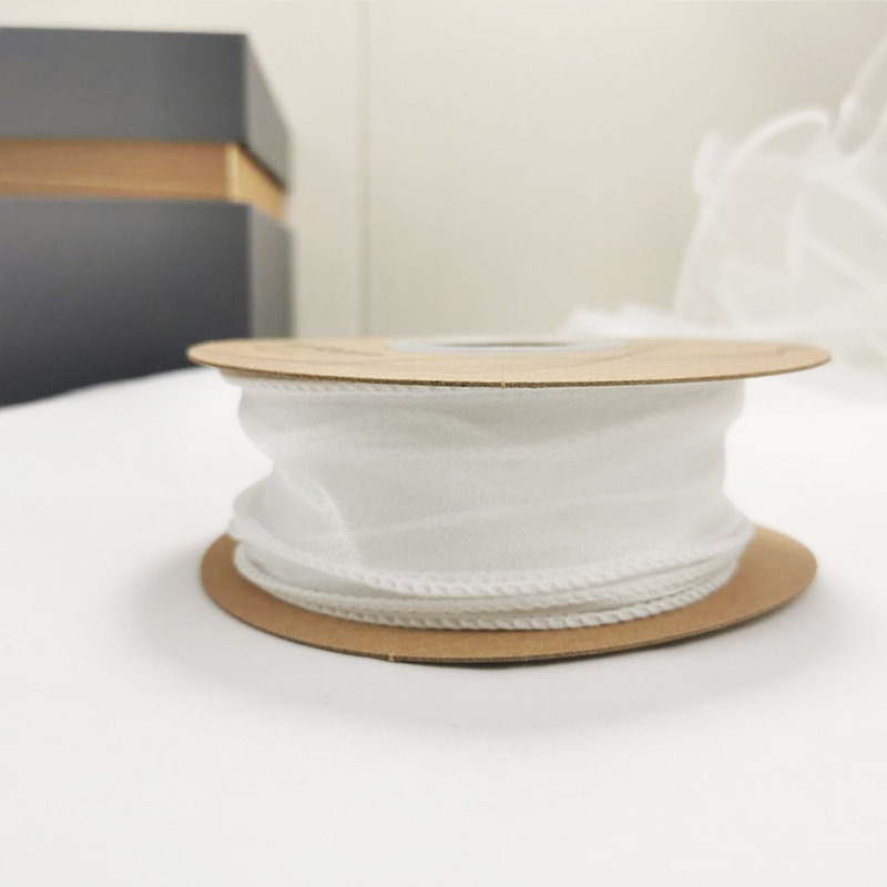 En stock al por mayor 4cm Phnom Penh fishtail hilo llano envuelto flor amplia cinta onda cinta ramo de flores material de embalaje