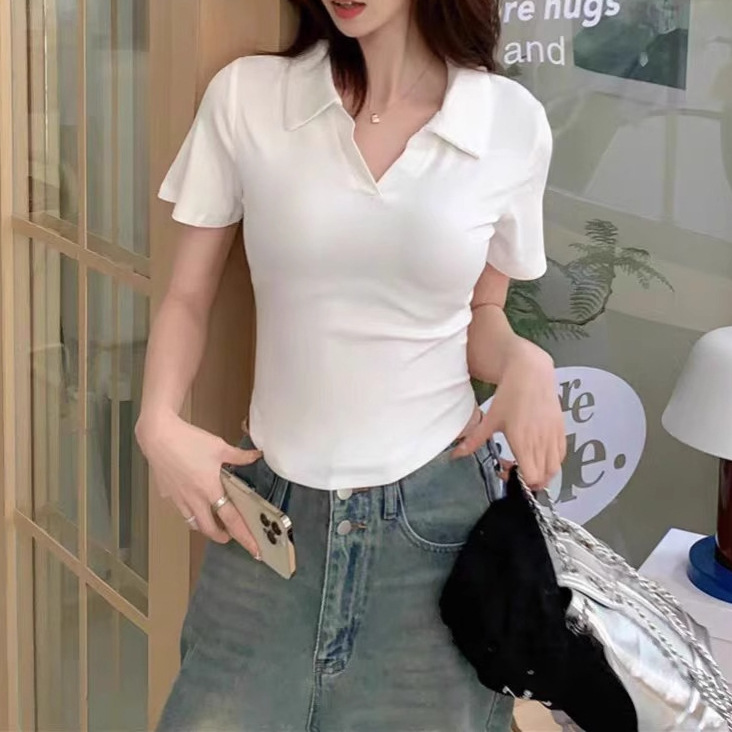 Summer short fitted base body-friendly short sleeve T-shirt