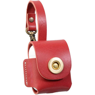 Customized High-End First-Layer Cowhide Leather Bluetooth Headphone Protective Case, Casual and Portable Genuine Leather Headphone Case with Custom Logo