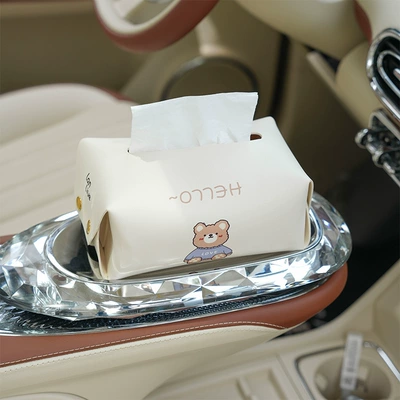 Box, Cartoon-Style Car Seat | Car tissue box/set