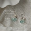 Marine silver needle from pearl, design earrings, silver 925 sample, 2024 years, wholesale