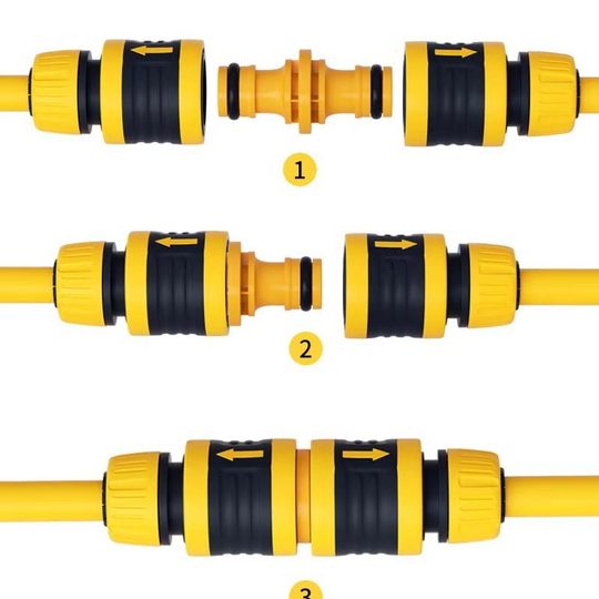 Repair water pipe double-way nipple joint plastic joint water pipe two-way joint water gun water pipe joint fittings