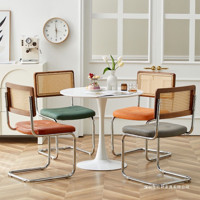 Silla de arco de ratana nórdica inswind silla de comedor casera sillón silla de computadora red silla antigua silla Vasily