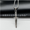 Retro accessory, pendant stainless steel, small design necklace, universal sword, trend of season