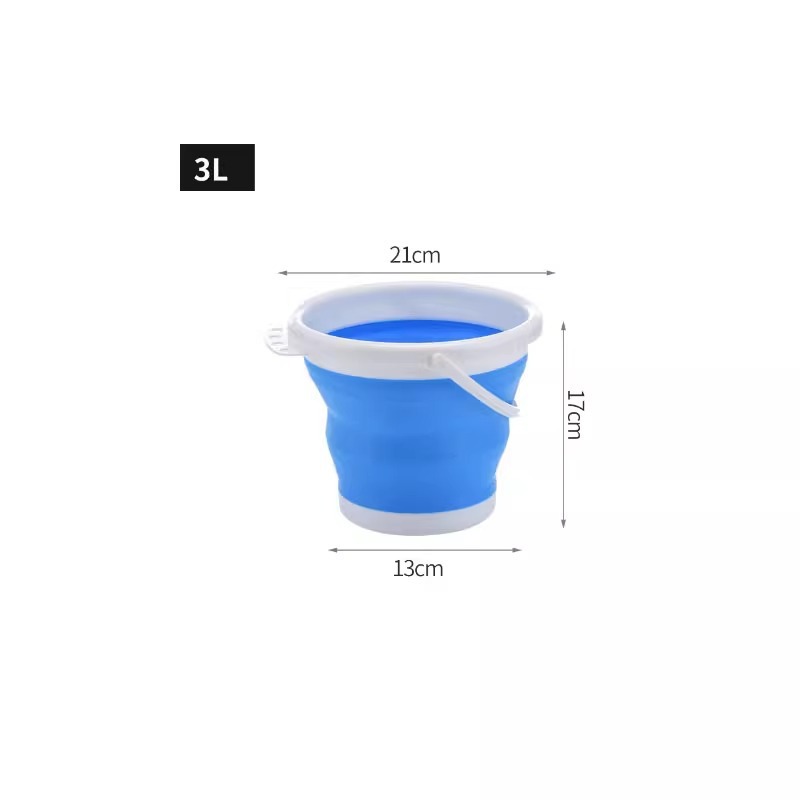 휴대용 접이식 물통-청백색-3L-1팩