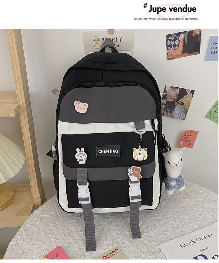 Schoolbag Girls' Korean Style Good-looking Junior High School Student Large Capacity Backpack Mori All-match Primary School Student Lightweight Backpack display picture 15