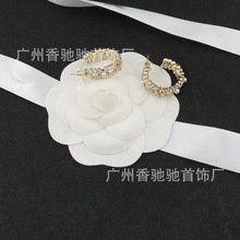 小香风欧美圆圈大号耳环高品质轻奢钻石复古风香奶奶耳圈厂家直销