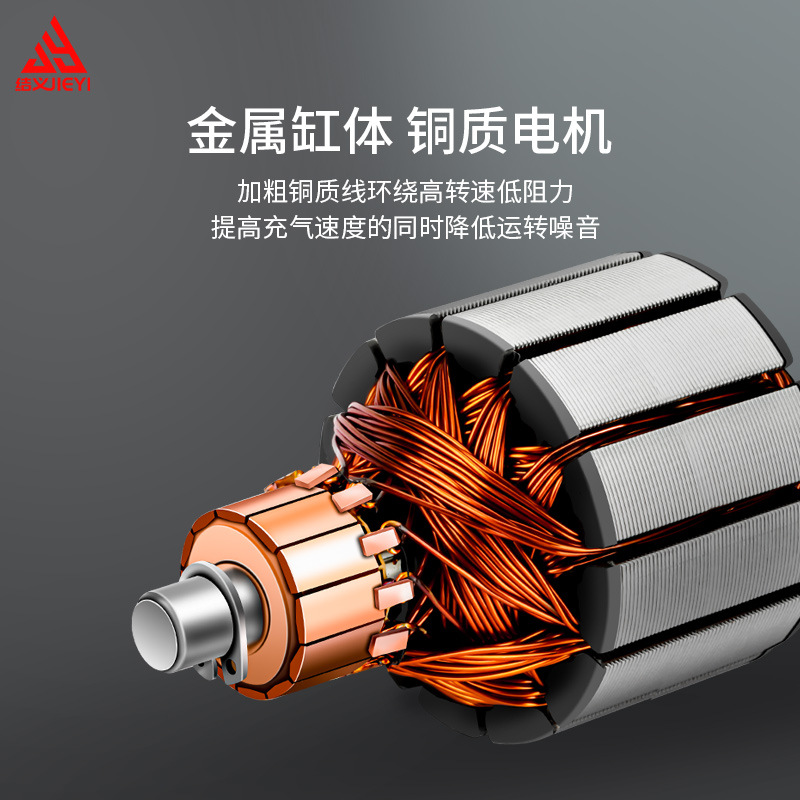 Portable Dual-Cylinder Car Tire Inflator with Automatic Start/Stop Function High Power Inflator