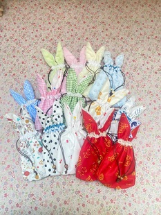 Pregnant women student institution handmade classroom fabric cutting-free material package bunny drawstring pocket