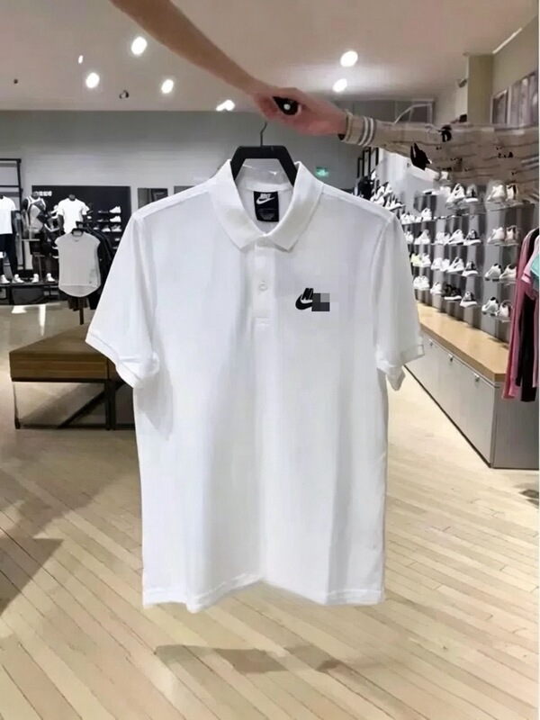 Men's Summer Turn-down Collar Short-sleeve Polo Shirt, Solid Color Embroidered Knit Casual Sports Style