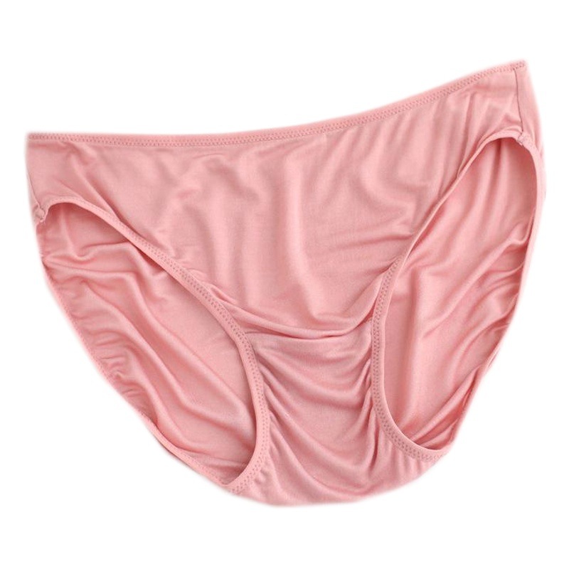 绢糸の女性の下着の薄いタイプの低い腰の三角の半ズボンはシルクの下着の快適な通気性の無痕の半ズボンを編みます。