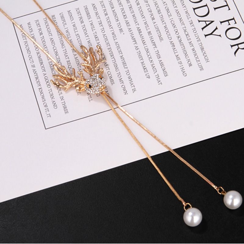 Collar nueva cadena de suéter de las mujeres todo partido largo internet celebridad moda corbata accesorios estilo coreano colgante simple joyería