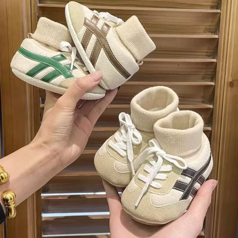 前鞋袜防滑63月新生婴儿个软底学步男女宝宝跟不掉春秋季婴儿袜鞋