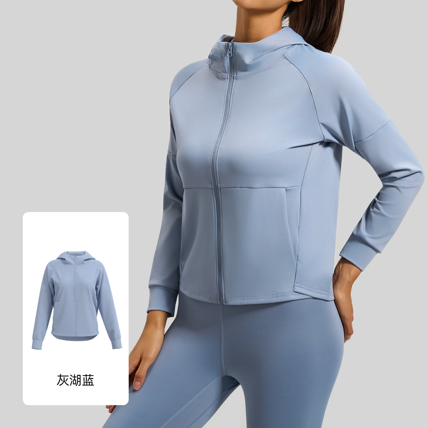 Chaqueta deportiva con capucha Juyitang, ropa de yoga holgada, para fitness, correr, deporte