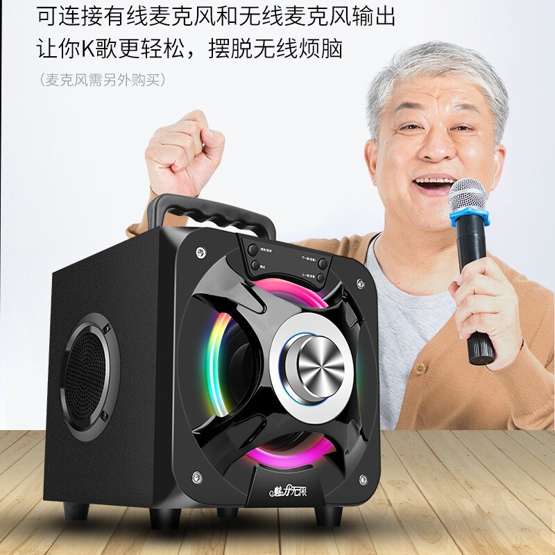 Small Wholesale Manufacturer Direct Approval Charming Unlimited A17 Speaker High Power Subwoofer Colorful Light Bluetooth Speaker