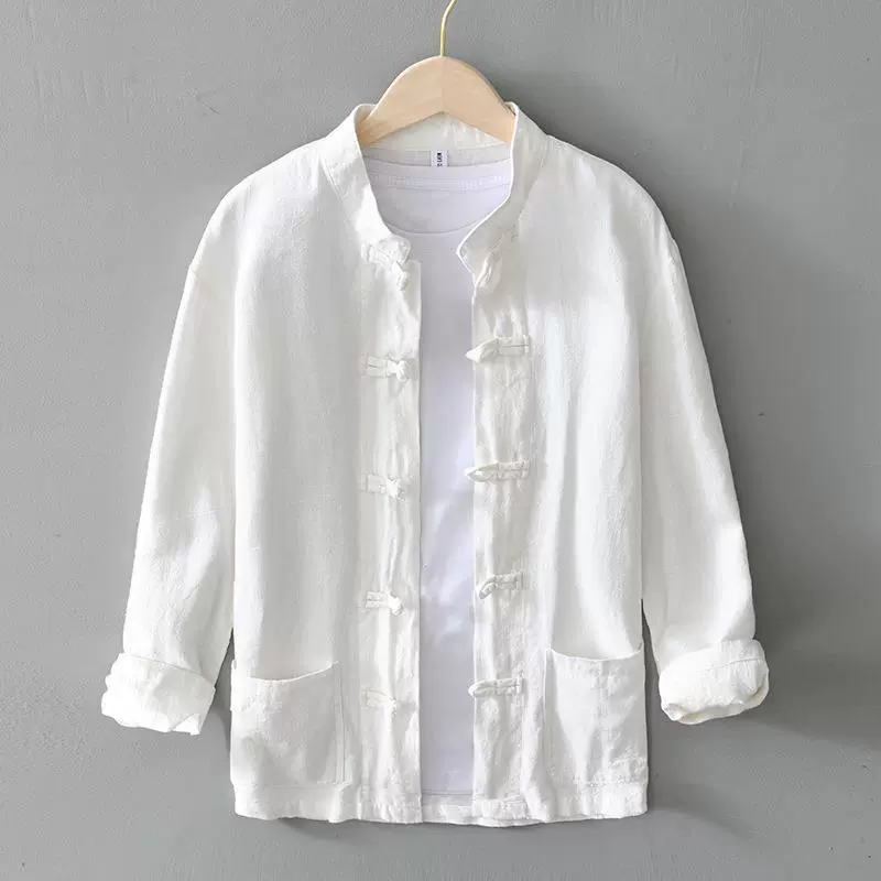 Рукав long-sleeve, рубашка для отдыха, китайский стиль