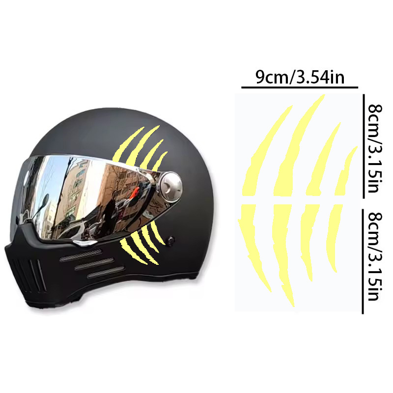 Monster Ghost Claw Scratch Sticker Personalisierte Kreative DIY Offroad Motorrad Helm Dekoration_voghion.com