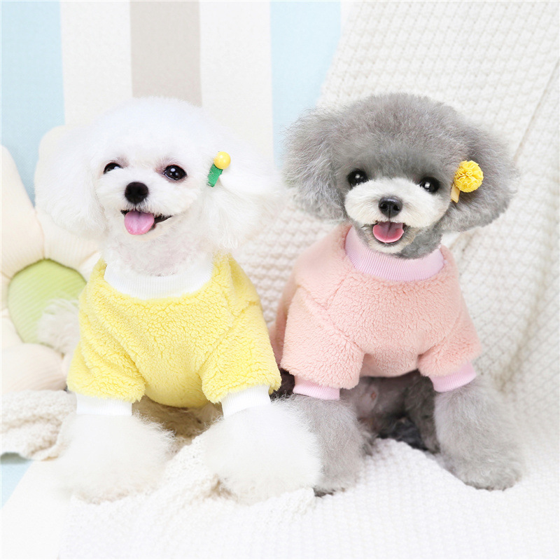 (2개) 새로운 가을, 겨울 따뜻한 애완 동물 북극 양털 귀여운 인쇄 귀여운 강아지 두 다리 양털 제조 업체 현장 도매