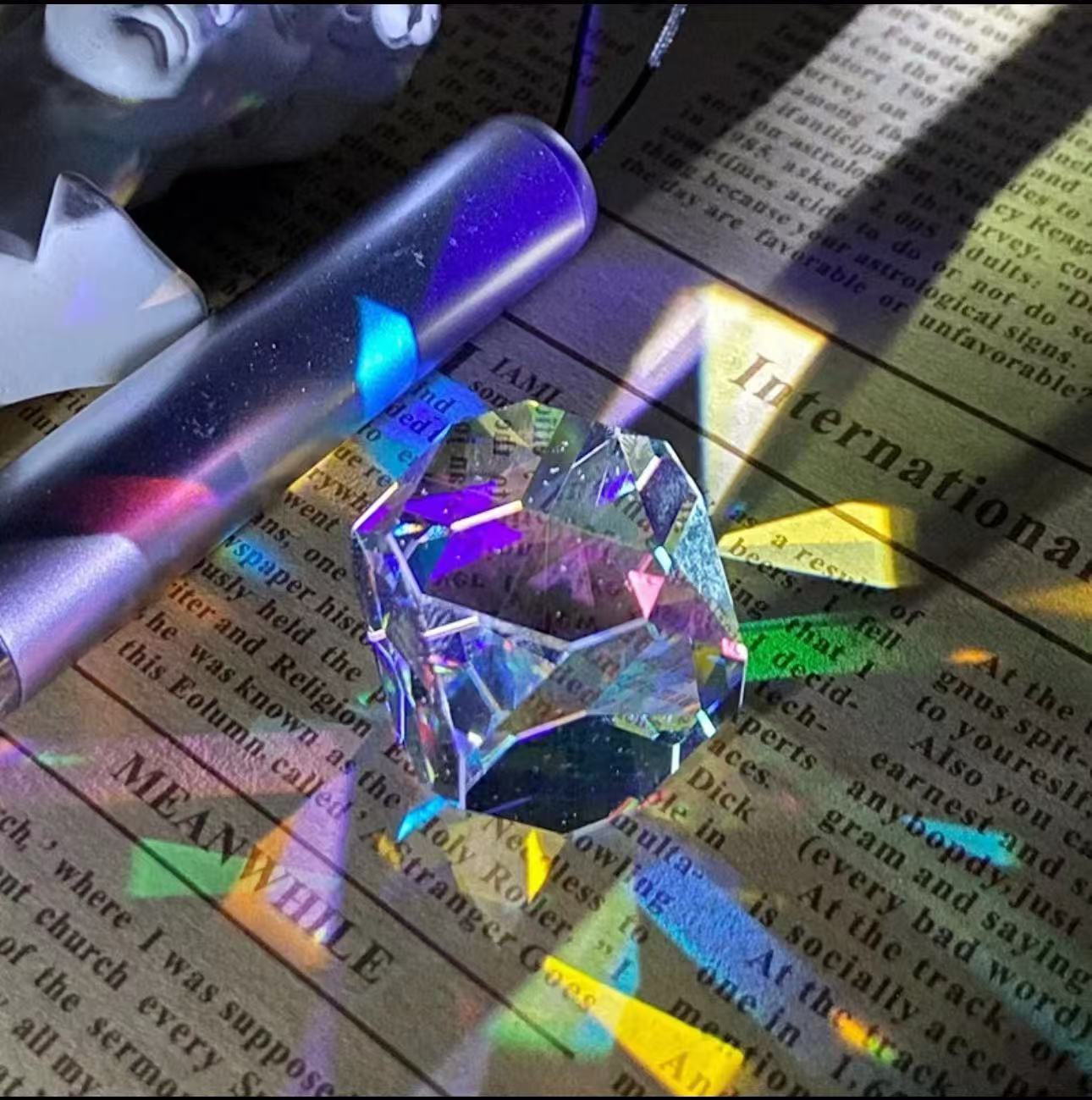 Prisma de coloración solar captador de luz cubo captador de luz solar prisma de vidrio decoración descompresión regalo creativo