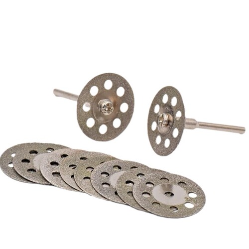 Diamond cutting disc, eight-hole dental grinding disc, emery small grinding disc, electric grinding saw blade, jade slice, ten pieces