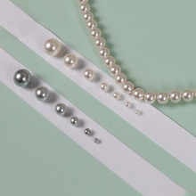 强光正圆仿施家珍珠水晶圆形玻璃珠通孔半孔珠子diy手链项链材料