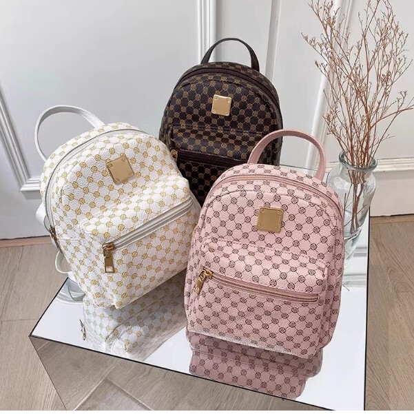 Classic Foreign Trade High-End Printed Cute Backpack for Women, Stylish and Versatile for Work and Commuting, Mini Backpack for Cross-Border Trade