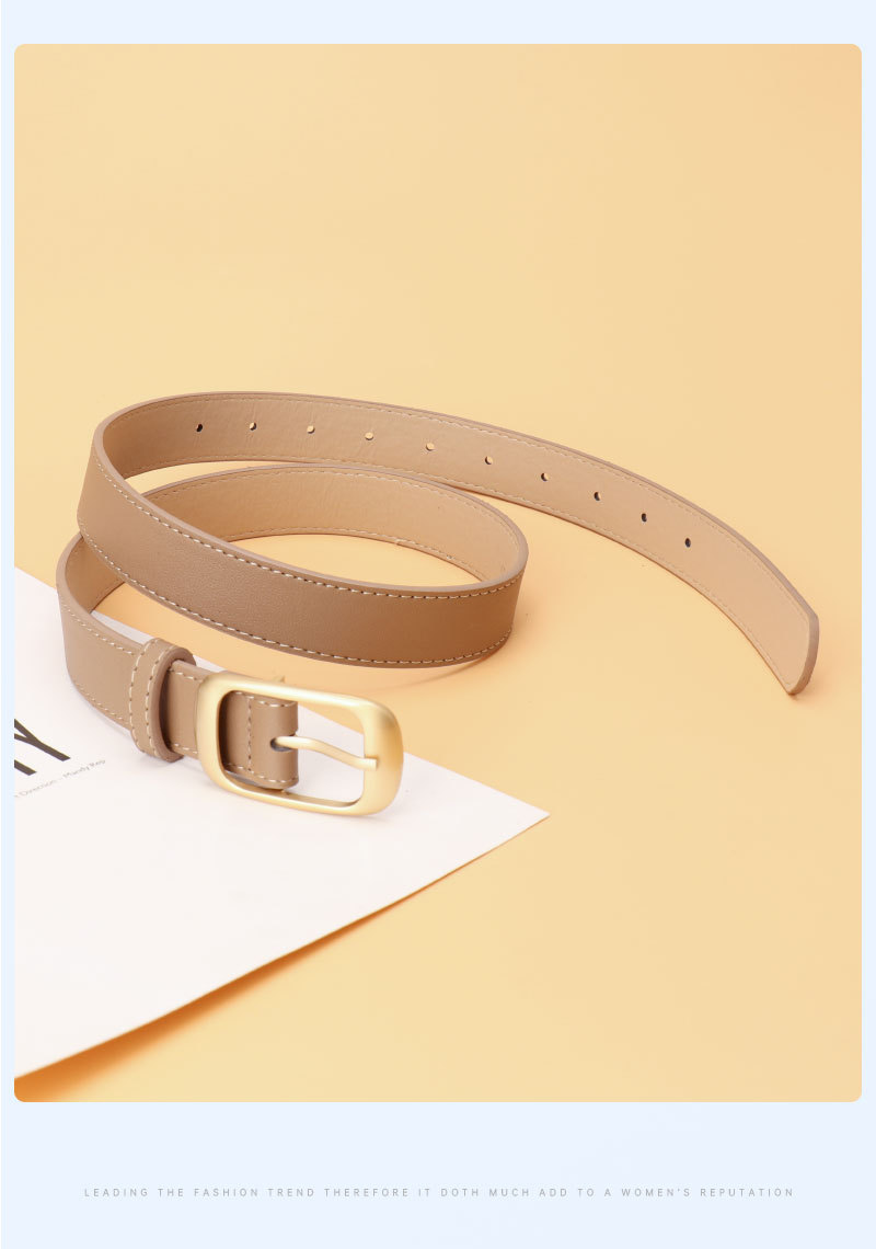 Fashionable and versatile women's belt with alloy pin buckle, simple belt for women, high-end decorative clothing belt_viptrois.com