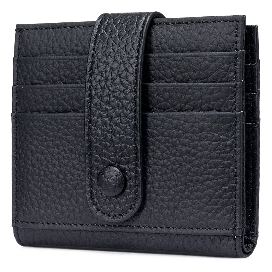 Nuevo cuero genuino de las mujeres corto ultra-delgada cartera estilo coreano multi-Tarjeta titular pequeña primera capa de piel de vaca exquisita cartera