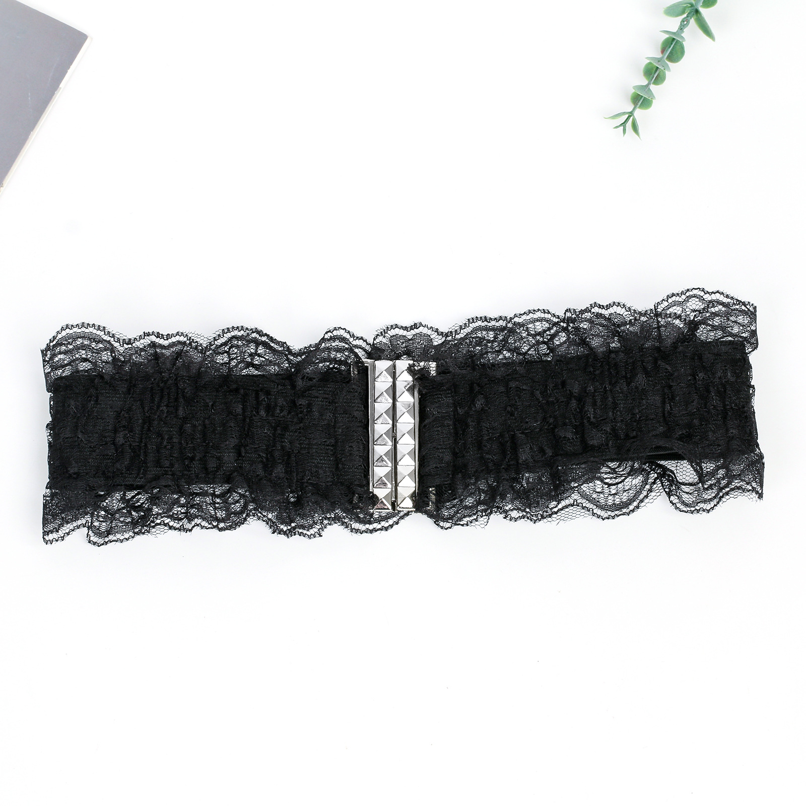 Elastische kanten tailleband voor damesjurk_voghion.com