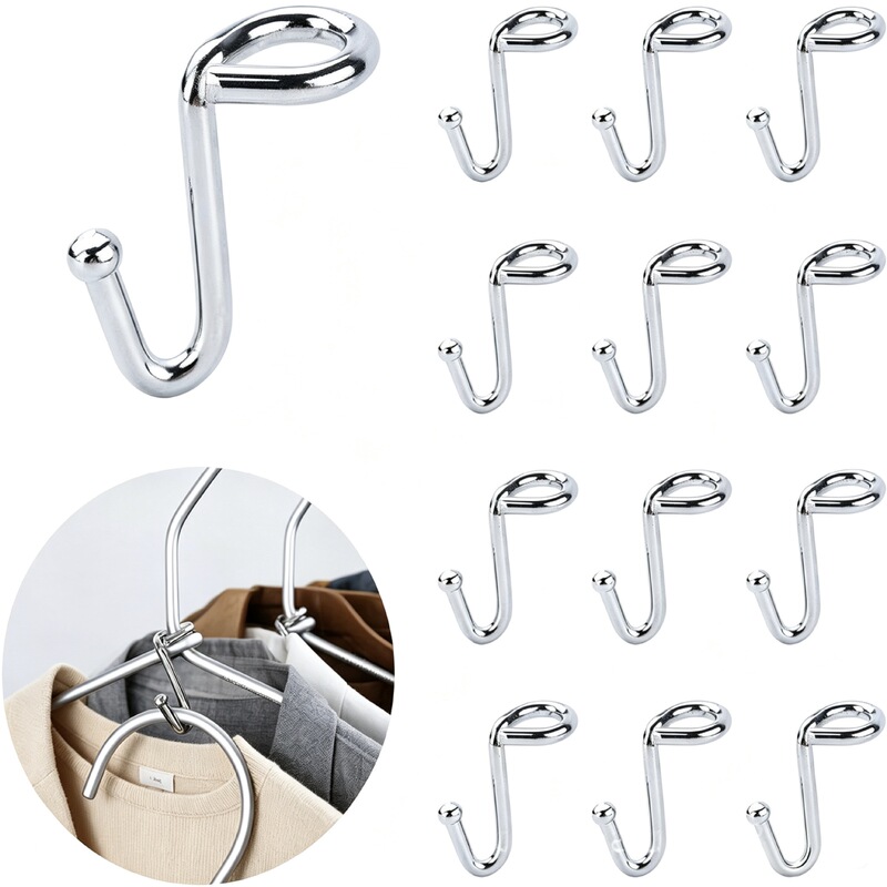 Multi-Functional Stacking Hook Hanger, Stacking and Connecting Hooks for Storage, Space-Saving Stacking Hooks, Connecting Small Hooks