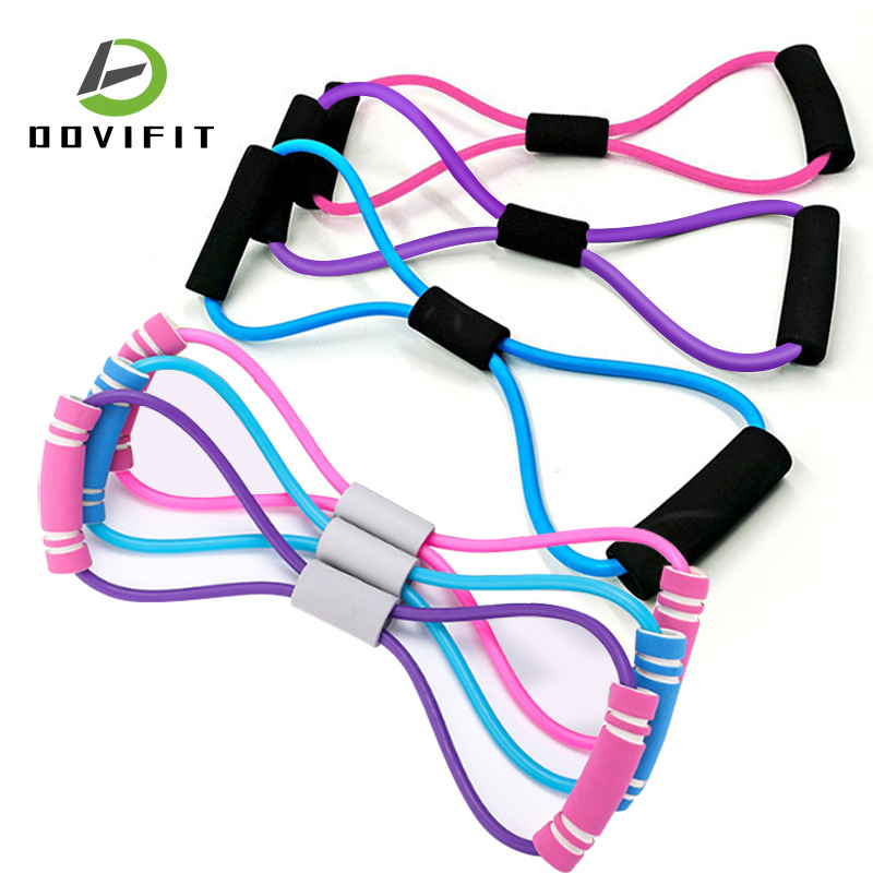 Dispositivo de tensión de ocho palabras Venta caliente fitness tensión cuerda yoga belleza espalda pecho expansor multifunción dispositivo de tensión de 8 palabras