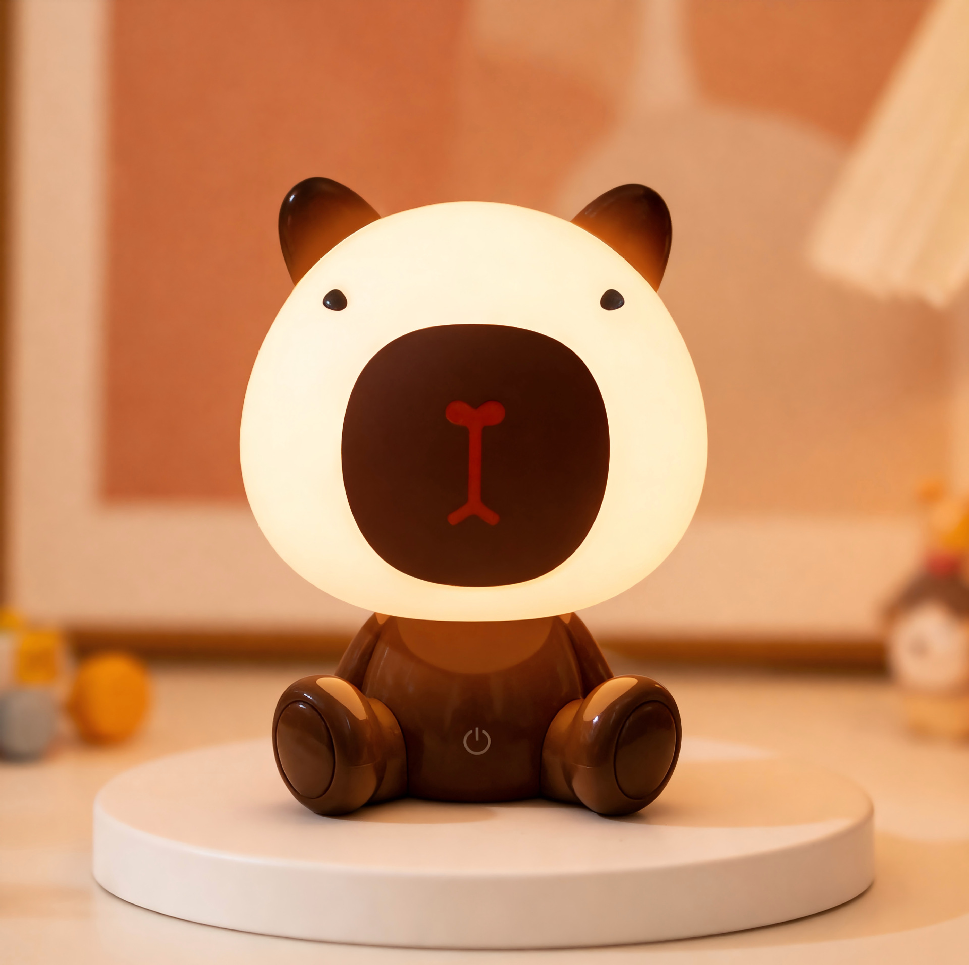 Luz nocturna creativa de dibujos animados Dolphin LED recargable toque lámpara de escritorio USB recargable luz nocturna escritorio regalo de cumpleaños