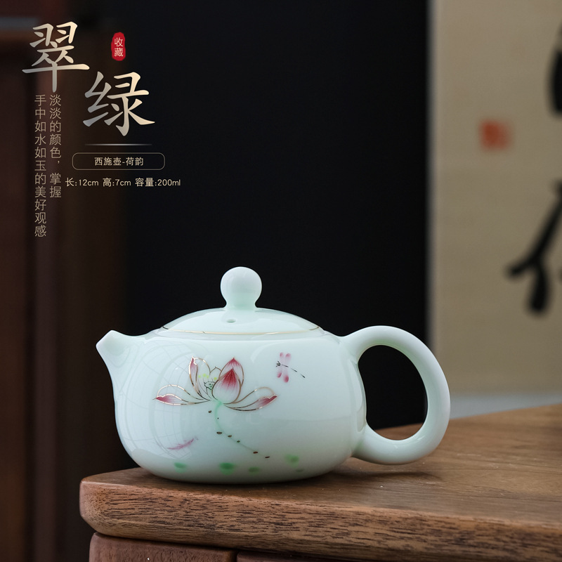 翠绿西施壶荷韵