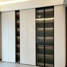 铝合金橱柜门蜂窝板衣柜pet太空制肤感酒定 做厨房户外18全铝柜门