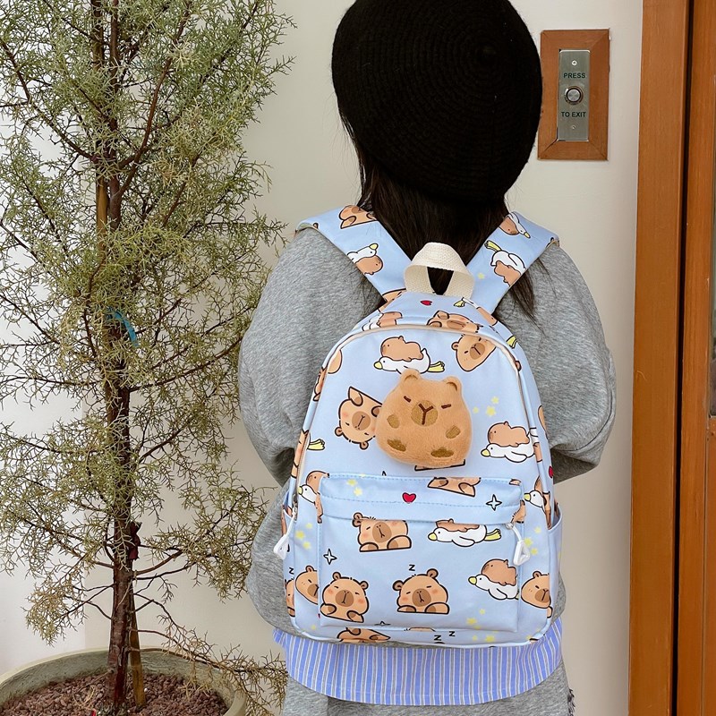 Jardín de infantes mochila de dibujos animados lindas muñecas de delfín de agua mochila de bebé impresión de aire extranjero mochila de niños